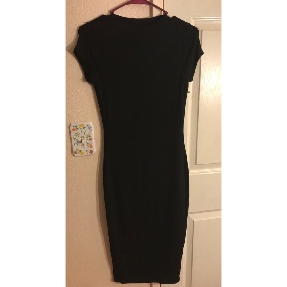 New Black Short Sleeve Dress
